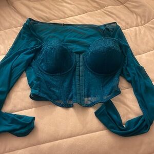 Teal Lace top